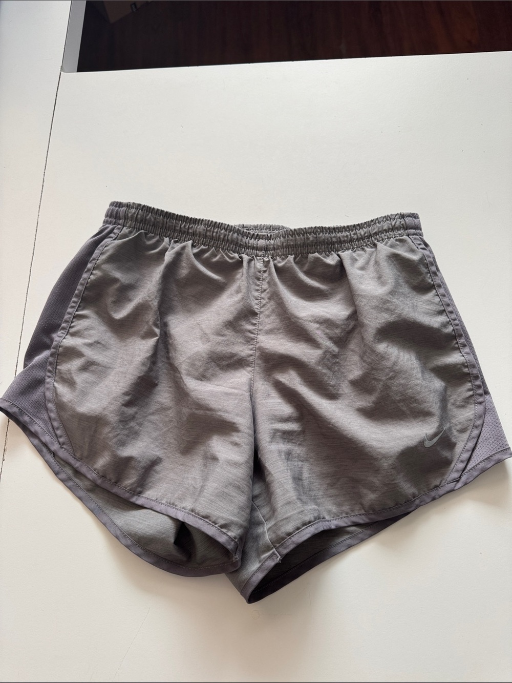 Girl’s Gray Nike Athletic Shorts - Comfortable Run & Training Shorts